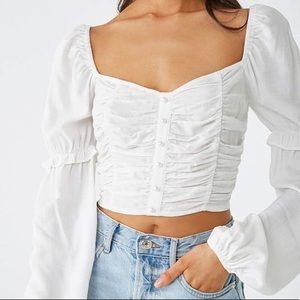 Forever 21 Long Sleeved Cropped Top